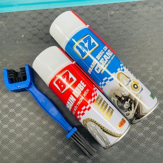 Combo xịt dưỡng sên bz 450ml + xịt rửa sên bz 600ml vệ sinh sên, vệ sinh bố thắng + bàn chải sên 3d