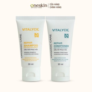 Set Mini dầu gội xả phục hồi, chống gãy rụng hương nước hoa Vitalycil 30ML