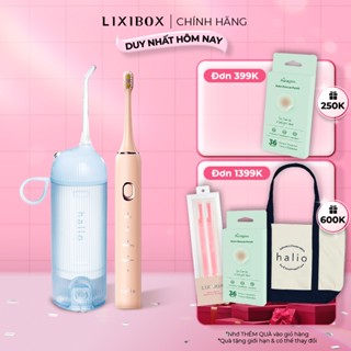 Combo Máy Tăm Nước Halio UltraClean Blue và Bàn chải điện Halio Sonic SmartClean Hồng (Coral)