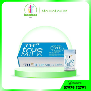 Thùng 48 hộp sữa tươi tiệt trùng ít đường th true milk - 110ml/hộp