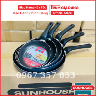 Chảo chống dính Chảo chống dính vân đá Sunhouse CT18 - CT30 PLUS size 18cm,20cm,22cm, 26cm,28cm,30cm, không dùng bếp từ
