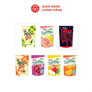  Combo 10 túi nước trái cây Oishi mix đủ vị  180ml túi kèm ống hút  