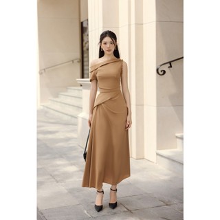 Đầm nữ hở vai 1 bên cách điệu Ellie Dress | HÀ CÚC