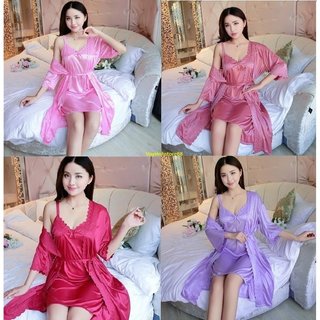 Set váy ngủ kèm áo choàng 💜 Bộ áo choàng kèm váy ngủ 230 siêu xinh 💜💜💜