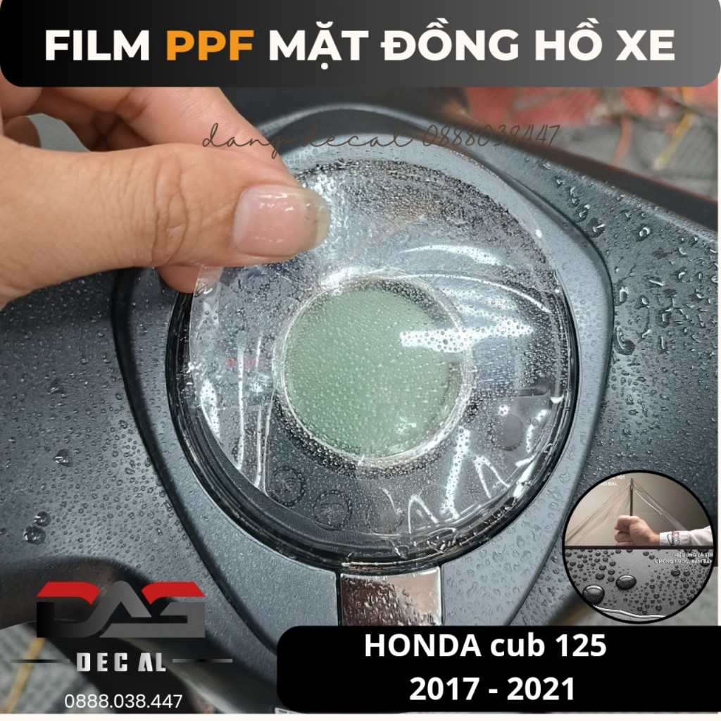 Miếng Dán Flim PPF Mặt Đồng Hồ  xe seper cub 125 cub 125 2024 + Tặng bộ dụng cụ dán & miếng dán xơ c