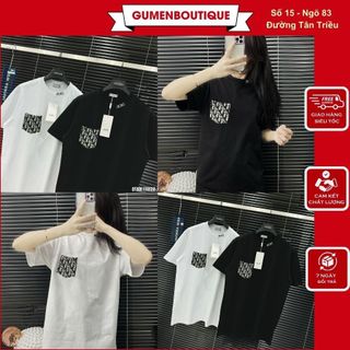 Áo Thun Nam Đi Ô Thêu Chữ Viền Cổ Mix Vân Túi Ngực Cực Xịn Xò - Áo Phông Nam ĐiO Thêu Chữ In Vân Hot