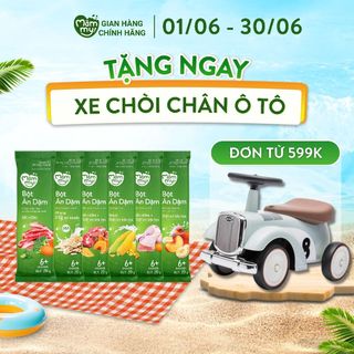 Bột ăn dặm cho bé Mămmy gồm bột sữa yến mạch, sữa bắp non, trái cây mùa hè, cháo sườn heo, thịt bò và gà hầm - 1 gói/20g