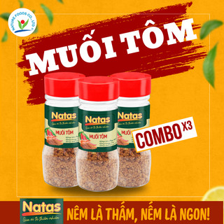 Combo bộ 3 muối tôm natas hũ 70g_ gia vị