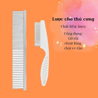 Lược chải ve rận lông mặt, lược chải lông xù cho chó mèo