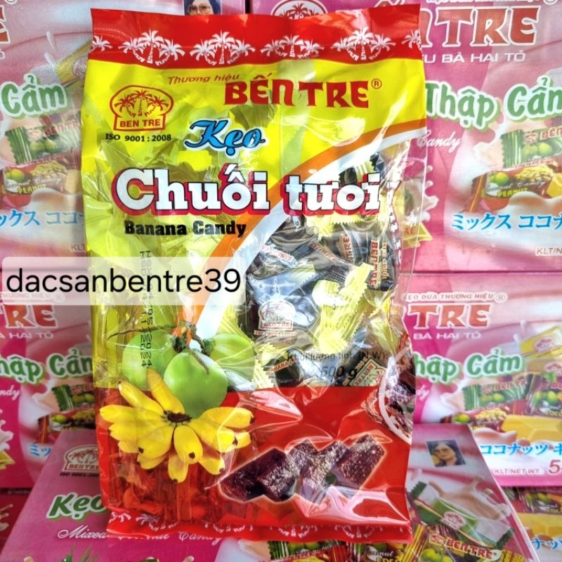 Kẹo chuối tươi Bến Tre ( bịch 400g )