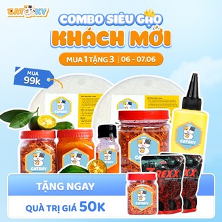 Bánh tráng phơi sương CATSKY FOOD combo bánh tráng muối béo đồ ăn vặt 775G 