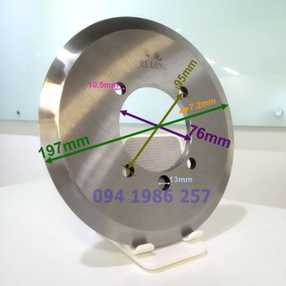 Dao tròn cắt ống kim loại đường kính 197mm trục 76mm