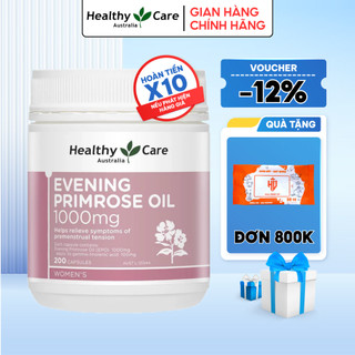Tinh dầu hoa anh thảo Healthy Care Evening Primrose Oil 200 viên giúp cân bằng nội tiết tố của Úc