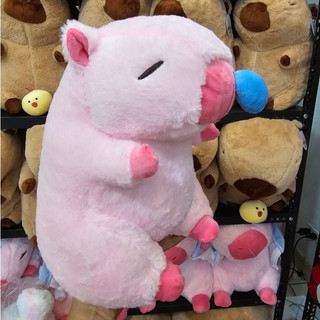 Gấu Bông Capybara Màu Hồng Chảy Mũi Đáng Yêu, Mũi Có Thể Kéo Được, Capybara Hồng Dễ Thương
