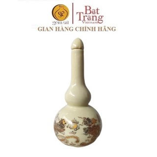 Nậm rượu thờ cúng men vàng kim 250 ml Gốm sứ Bát Tràng