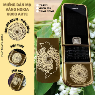 Miếng dán da điện thoại nokia 8800 arte mạ vàng mẫu bđvn