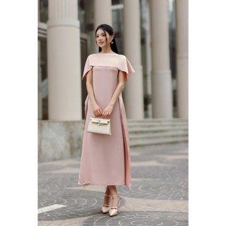 Đầm nữ dáng suông vạt trên vai | HÀ CÚC
