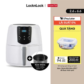 Nồi Chiên Không Dầu Lock&Lock Jumbo Plus Air Fryer 5.2L Màu trắng EJF357WHT