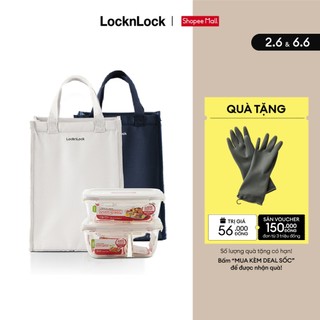 Bộ túi hộp cơm thủy tinh Lock&Lock Lunch box set - LLG428S2 (2 màu)
