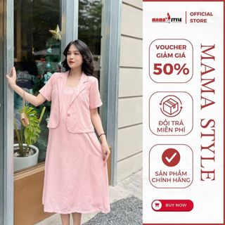 Set Vest Bầu Lụa Mama Style thanh lịch, sang trọng, nhẹ nhàng cho Mẹ Bâuf công sở