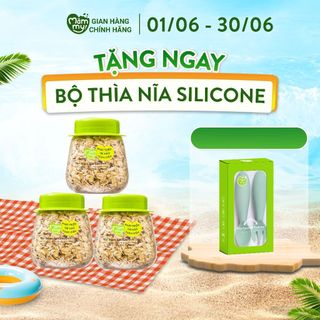  Yến mạch sữa cán dẹt Mămmy thơm ngậy nấu cháo ăn dặm cho bé tăng cân, tăng đề kháng 80g/ hũ