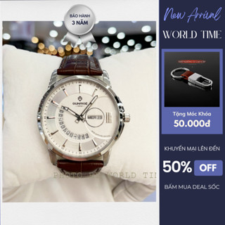 Đồng Hồ Nam Sunrise 1130SA W  [ Chính Hãng Full Box ] Sapphire Chống Xước , Chống Nước 5.0 -Dây Da cao Cấp