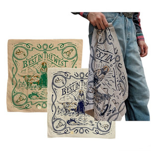 Khăn bandana phong cách vintage size 55x55cm.