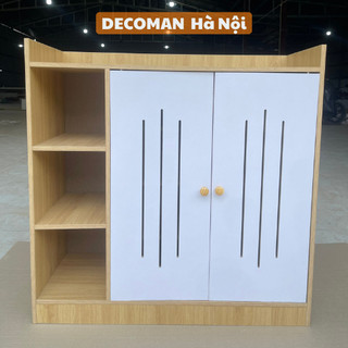 Tủ giày dép gỗ 2 cánh DECOMAN, kệ để đồ nhiều tầng chất liệu gỗ MDF cao cấp, BH 12 tháng đổi trả miễn phí 15 ngày - D54