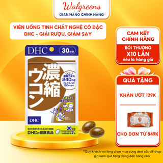 Viên uống tinh chất nghệ Cô Đặc DHC giúp bảo vệ sức khỏe khỏi độc tố từ rượu bia, thải độc gan gói 30 ngày