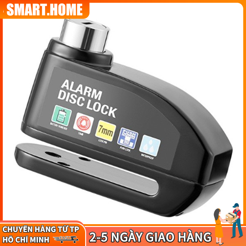 【🔥Free ship🔥】Ổ Khoá Phanh Đĩa Xe Máy Báo Động Có Còi Hú Chống Trộm Alarm Disc Lock Chống Nước An Toá