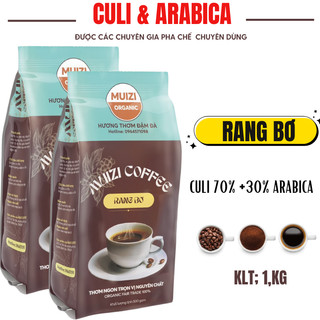 Cà phê hạt nguyên chất, rang bơ culi 70% + 30 arabica rang xay nguyên chất