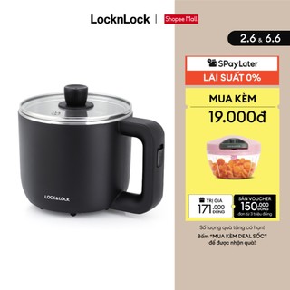 Nồi điện đa năng Lock&Lock 0.8L, 220V, 50Hz, 600W - màu đen - EJP116BLK