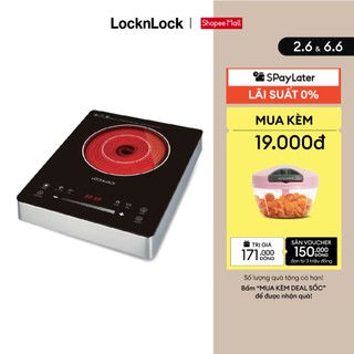 Bếp hồng ngoại Lock & Lock, 220-240V, 50/60Hz, 2000W - Màu đen EJI421