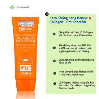 Kem Chống Nắng Collagen BENEW Hàn Quốc Sun Cream 70ML / Kem Chong Nang Chính Hãng