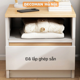 Kệ tủ tab kê đầu giường có 2 3 ngăn kéo để đồ trang điểm, sách vở... DECOMAN  trang trí phòng bằng gỗ phủ melamin - D35