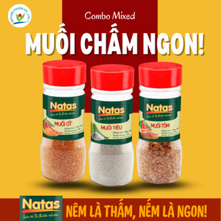 Muối Chấm Truyền Thống Natas: muối tiêu+ muối ớt+ muối tôm