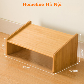 Ghế kê chân công thái học HOMELINE gác chân công văn phòng chống đau mỏi chân chất liệu gỗ MDF - D17