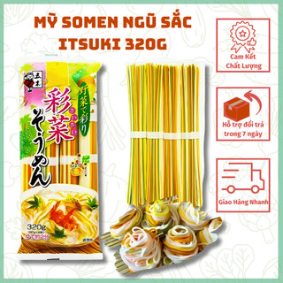 Mỳ Somen Ngũ Sắc Itsuki 320g - Hòa Quyện Vị Ngọt Tươi Mới với Rau Củ Tươi Sống Nhật Bản