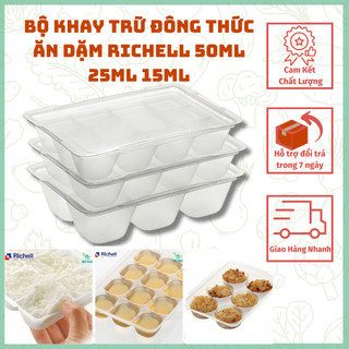 Bộ khay trữ đông thức ăn dặm richell 50ml 25ml 15ml