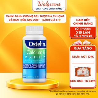 Viên uống bổ sung Calcium & Vitamin D3 Kids Ostelin cho bé, hỗ trợ miễn dịch và cấu trúc xương của trẻ nhỏ