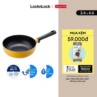 Chảo Sâu Lòng Decore Lock&Lock, 22CM - màu vàng - LDE1225IH