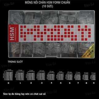 móng nối chân hsm hộp 500 móng phom chuẩn