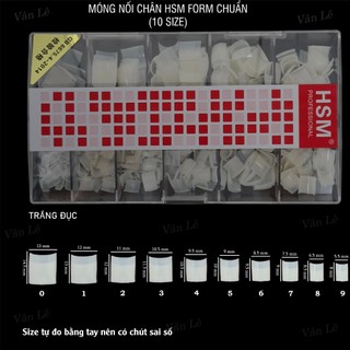 móng nối chân hsm hộp 500 móng phom chuẩn
