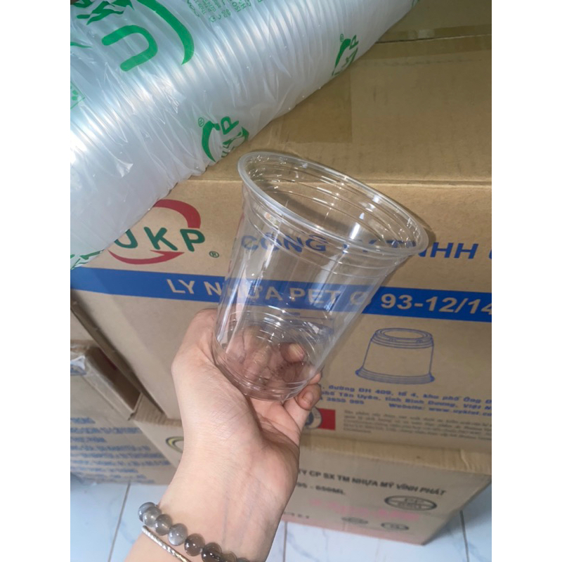 [Sỉ]_1000 ly Pet 12oz (360ml)_Ly pet trong đẹp_Miệng phi 93