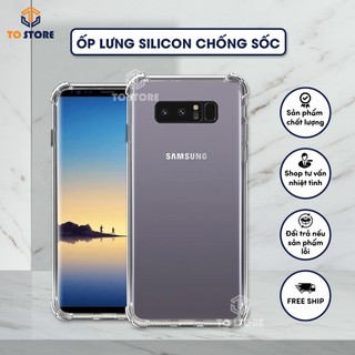 Ốp lưng Samsung Note 8, Note 9 Silicon dẻo trong chống sốc 4 cạnh bảo vệ camera | Ốp lưng chống sốc