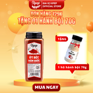 Ớt Bột Hàn Quốc Tự Nhiên Vipep Hũ Nhựa 450g - Gia vị Vipep