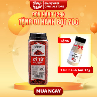 Kỷ Tử Ninh Hạ Tự Nhiên Vipep Hũ Nhựa 400g - Gia vị Vipep