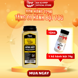 Gừng Bột Tự Nhiên Vipep Hũ Nhựa 500g Vipep - Gia vị Vipep
