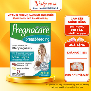 Viên uống cho phụ nữ cho con bú Vitabiotics Pregnacare Breast-feeding bổ sung dinh dưỡng nâng cao sức đề kháng 84 viên