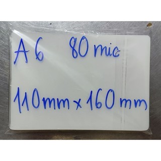 Màng ép plastic A6 80mic chuẩn độ dày kích thước